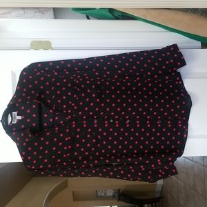 Express Slim Fit Portofino Button Up Blouse Sz L